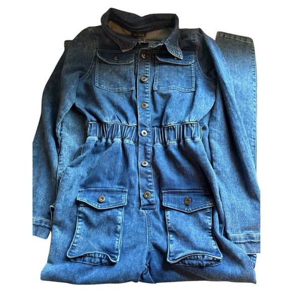 MAD FOR LOVE Denim Jumpsuit Sz Small - Picture 9 of 9